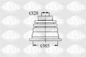Пыльник Шрус (к-кт) Sasic 4003451 ,44 10 859 (10721)